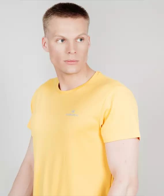 Футболка для бега мужская оранжевая Nordski Run