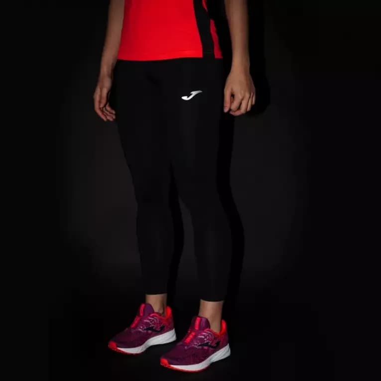 Тайтсы для бега женские чёрные Joma Long Tight Olimpia