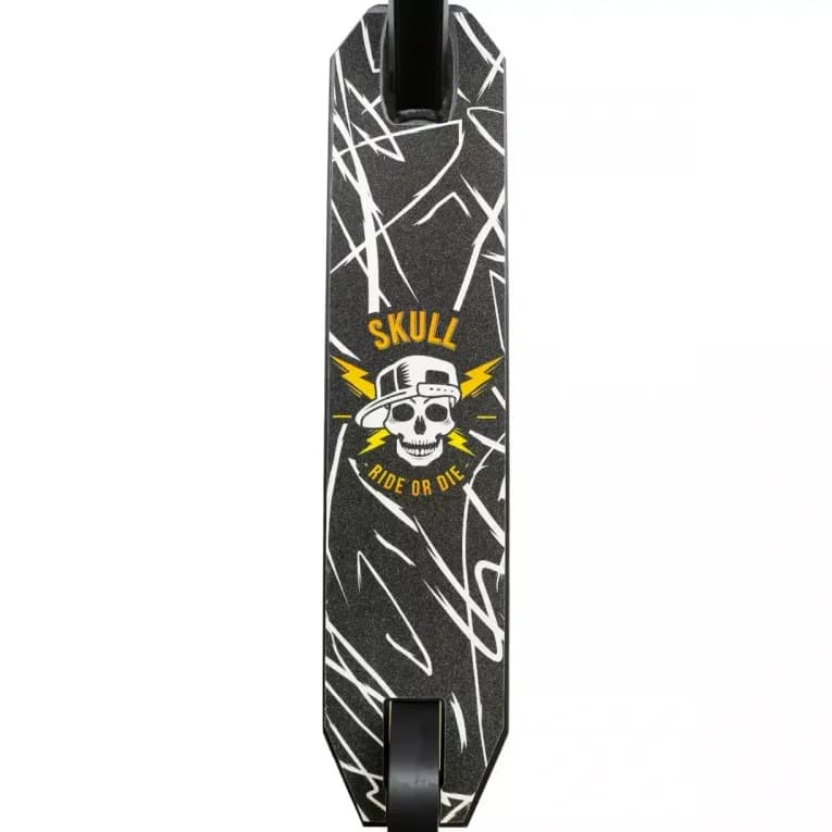 Самокат трюковой чёрный Cosmoride Skull Pro Gold CS202