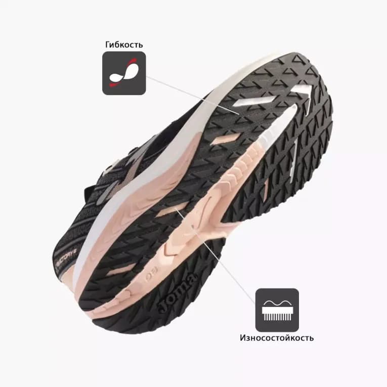 Кроссовки для бега женские черно-розовые Joma Victory