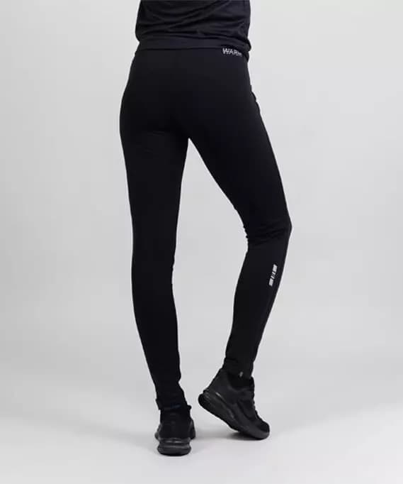 Тайтсы для бега женские черные Nordski Warm