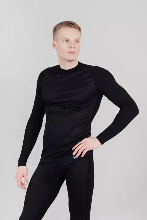 Термобелье верх мужское черное Nordski Active Pro