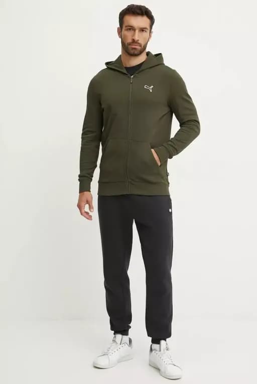Худи спортивное мужское зелёное Puma Better Essentials
