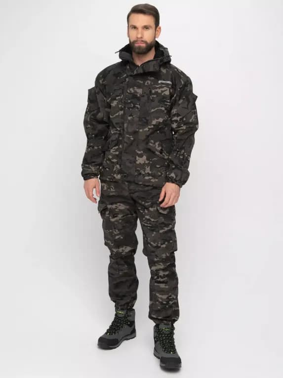 Костюм охотничий демисезонный мужской черный Huntsman Горка-5