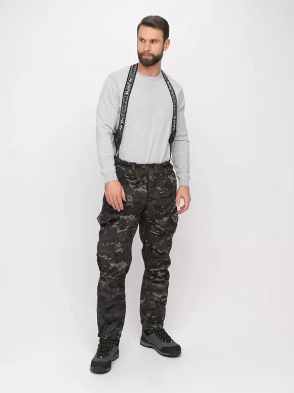 Костюм охотничий демисезонный мужской черный Huntsman Горка-5
