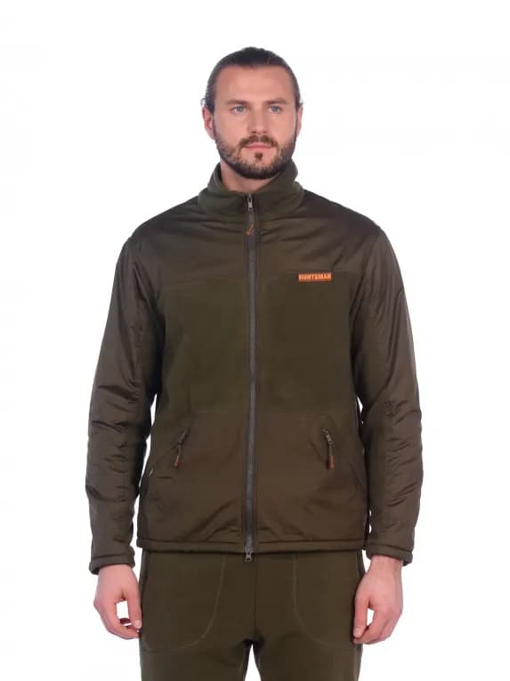Костюм флисовый демисезонный хаки Huntsman Пикник-ЛЮКС