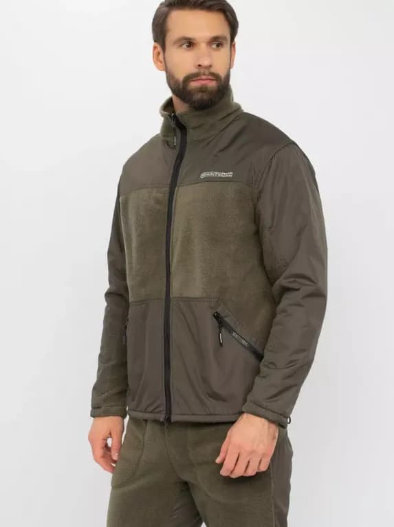 Костюм флисовый демисезонный хаки Huntsman Пикник-ЛЮКС
