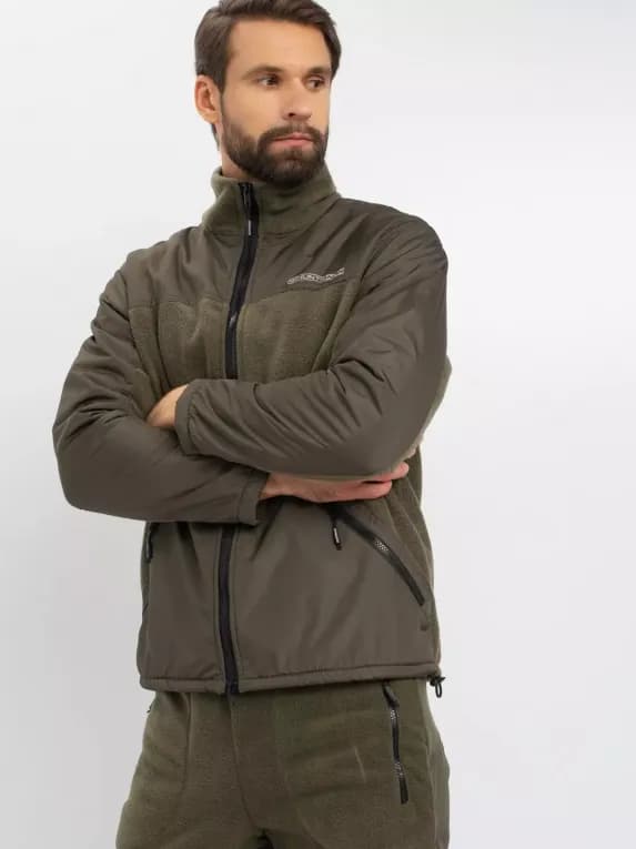 Костюм флисовый демисезонный хаки Huntsman Пикник-ЛЮКС