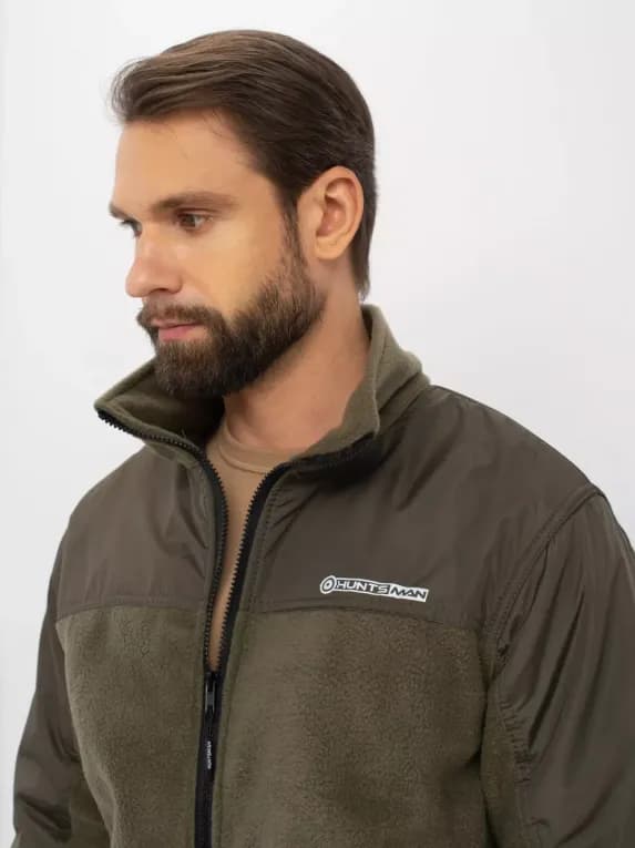 Костюм флисовый демисезонный хаки Huntsman Пикник-ЛЮКС
