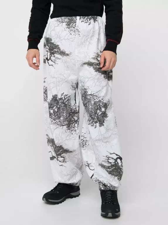 Костюм для охоты зимний Бязь маскировочный Метель Кусты Huntsman