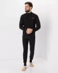 Термобелье флисовое мужское черное Huntsman Thermoline ZIP