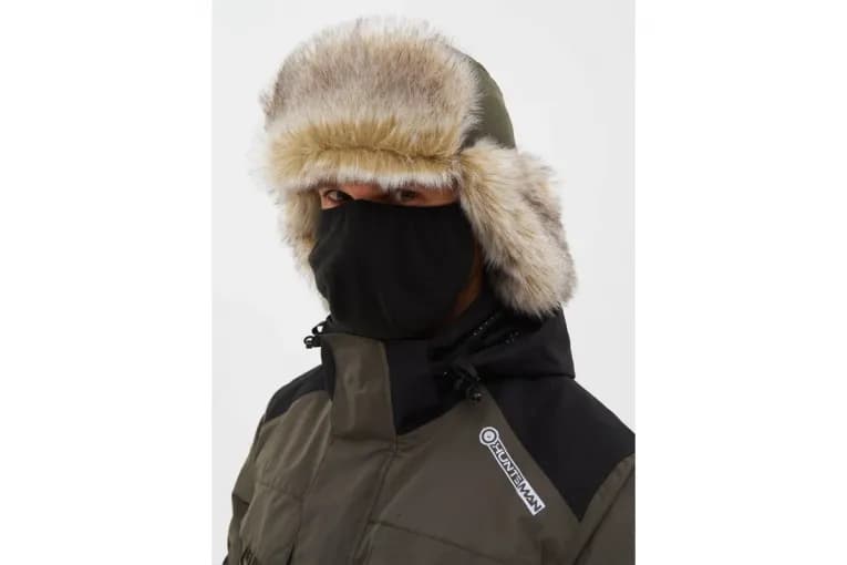 Шапка ушанка зимняя Горка-Люкс Huntsman ткань Исландия хаки Huntsman