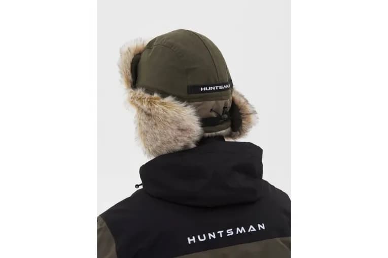 Шапка ушанка зимняя Горка-Люкс Huntsman ткань Исландия хаки Huntsman