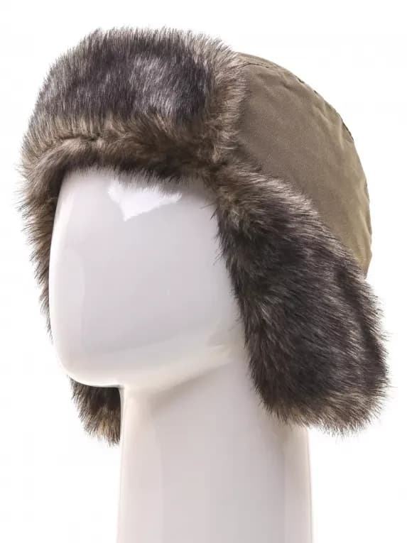Шапка-ушанка зимняя хаки Huntsman