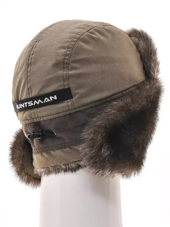 Шапка-ушанка зимняя хаки Huntsman