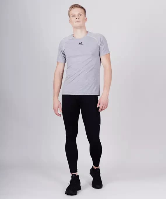 Тайтсы для бега мужские чёрные Nordski Run