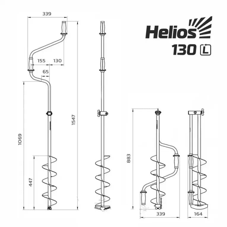 Ледобур c правым вращением Helios