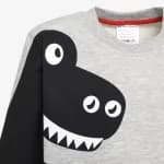 Джемпер детский для занятий спортом серый ADS Sweat Dino 500