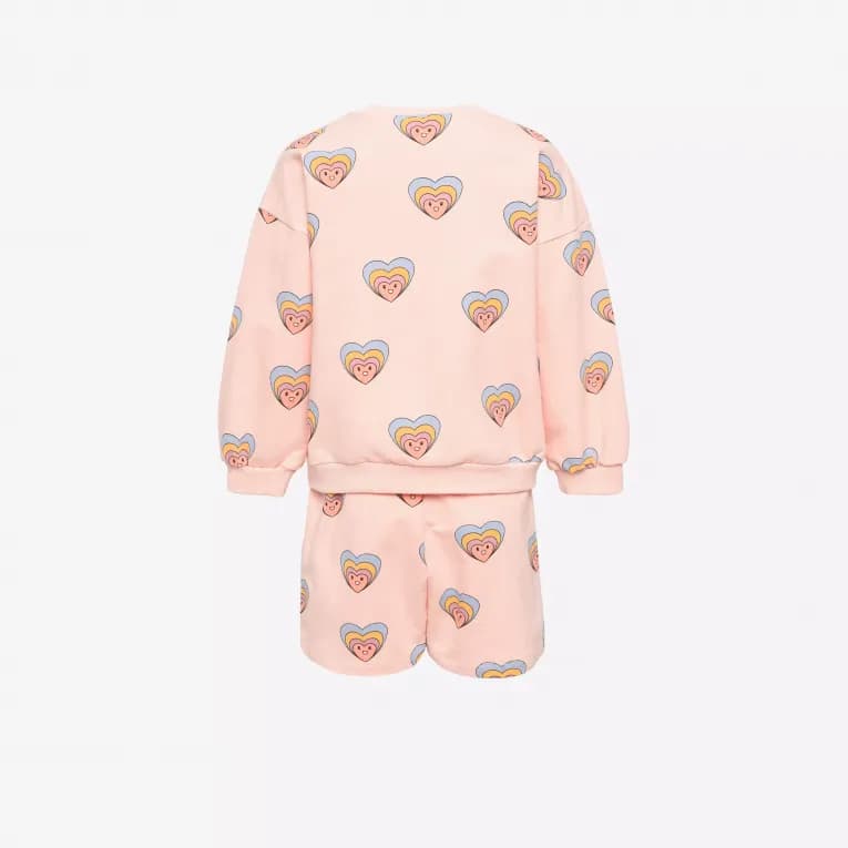 Костюм спортивный для девочек розовый ADS Set 500 Pink heart print