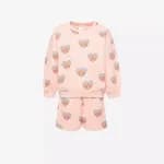 Костюм спортивный для девочек розовый ADS Set 500 Pink heart print