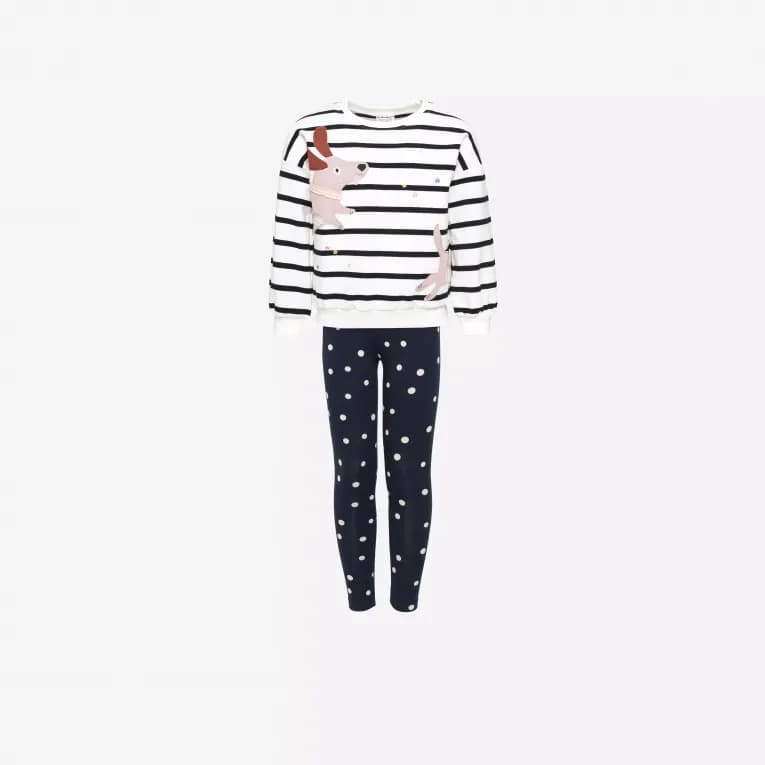 Комплект свитшот+легинсы для девочек ADS Set 500 Stripes