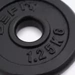 Диск для штанги 1,25кг чёрный Defit 100