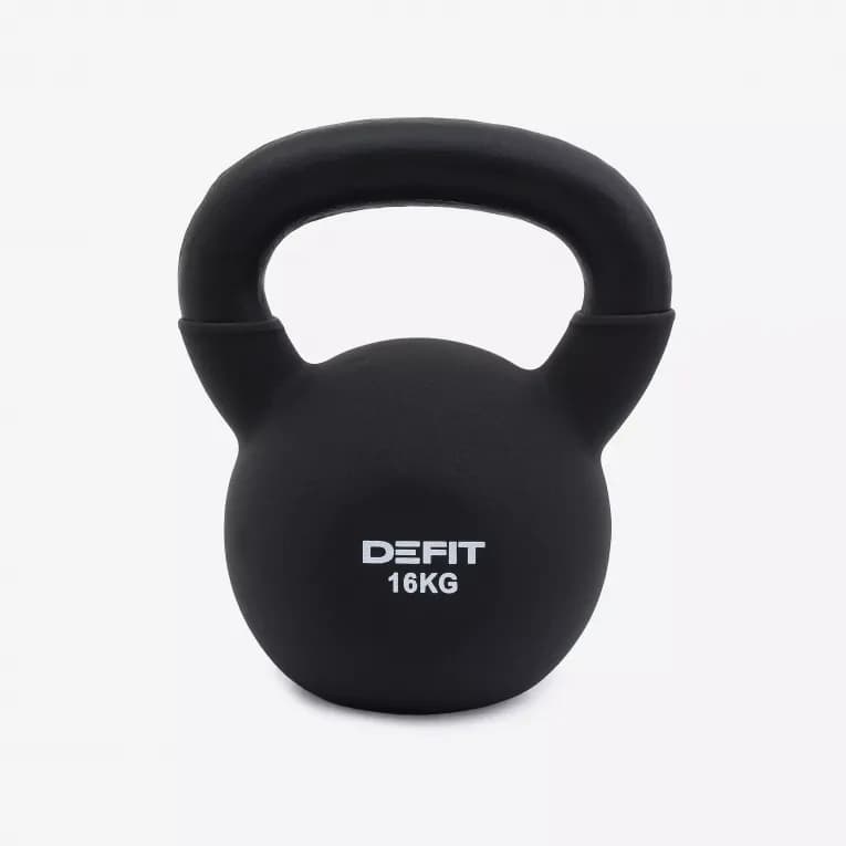 Гиря 16 кг чёрная Defit 900