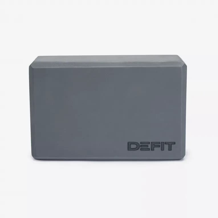 Блок для йоги серый Defit 100