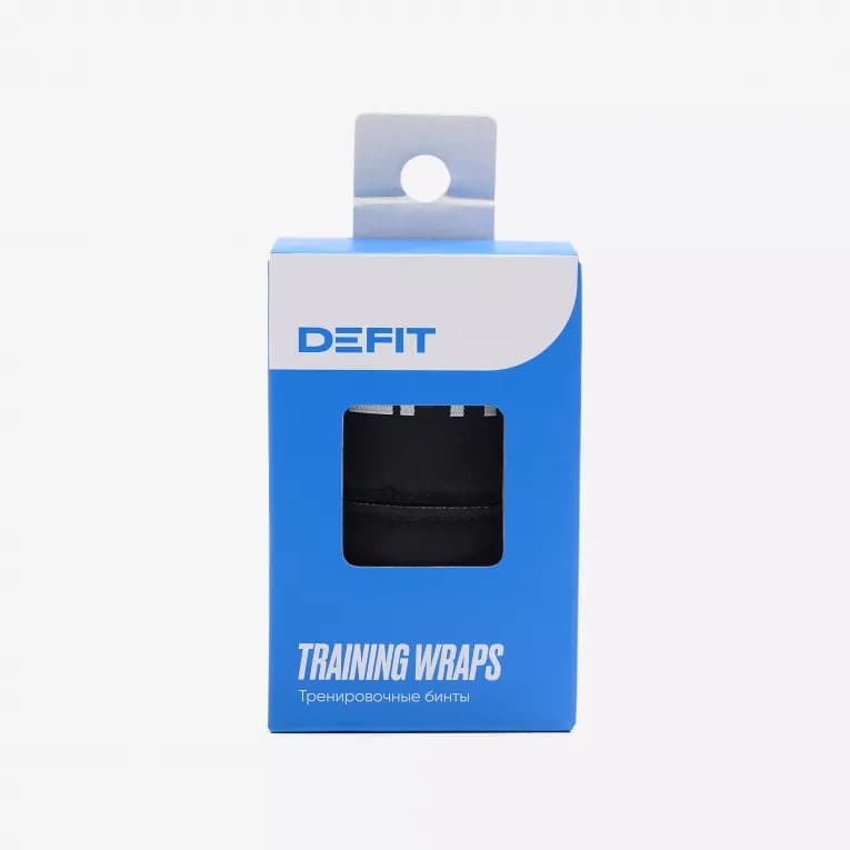 Бинт боксёрский 4м черный DeFit 500