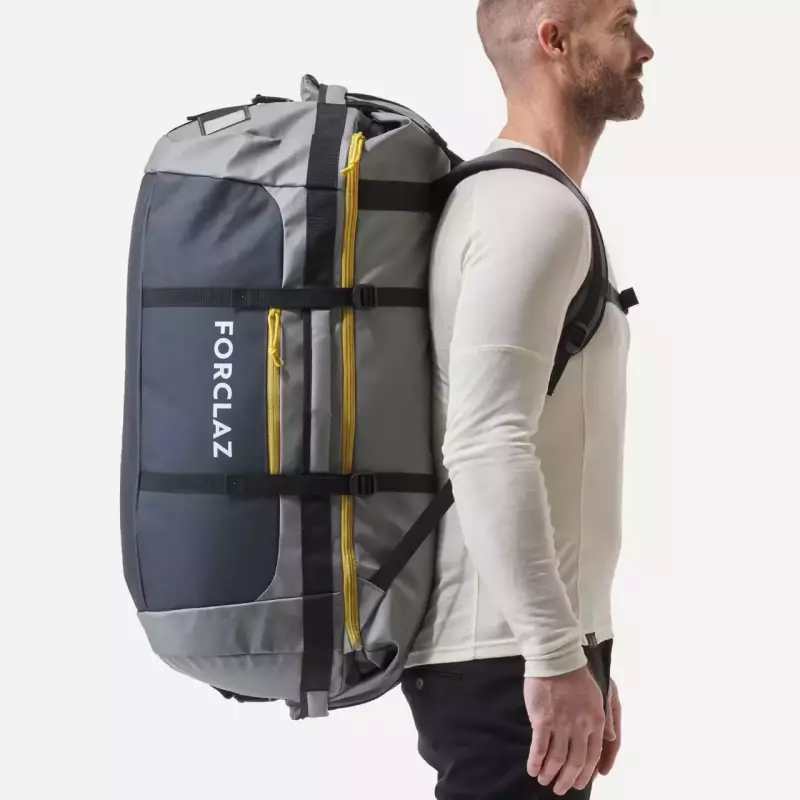 Сумка-баул походная 80-120л серая Forclaz 500