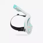 Маска для снорклинга детская зеленая Subea 500 Easybreath XS