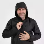 Куртка водонепроницаемая мужская чёрная Quechua NH500