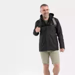 Куртка водонепроницаемая мужская чёрная Quechua NH500