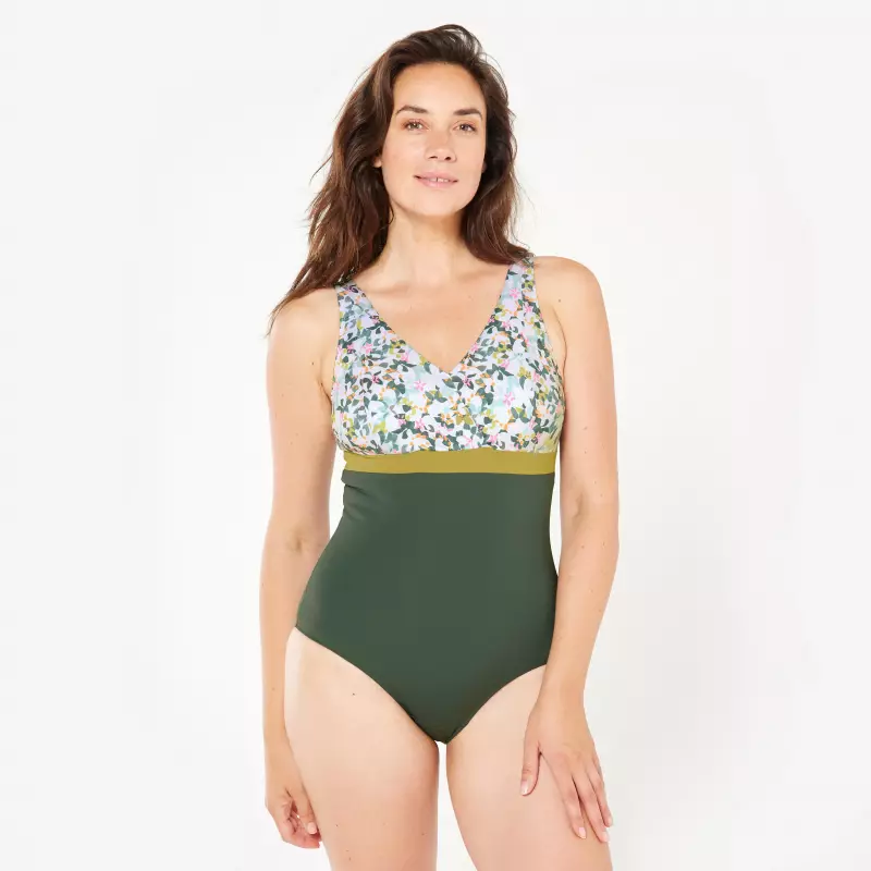 Купальник слитный женский зеленый Nabaiji 300 Mia All Mini Green