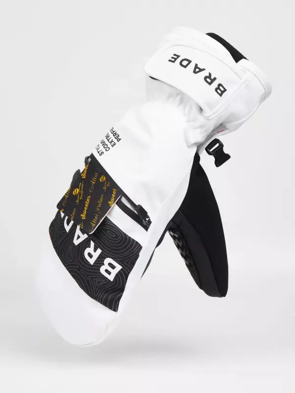 Варежки горнолыжные белые Brade Mittens