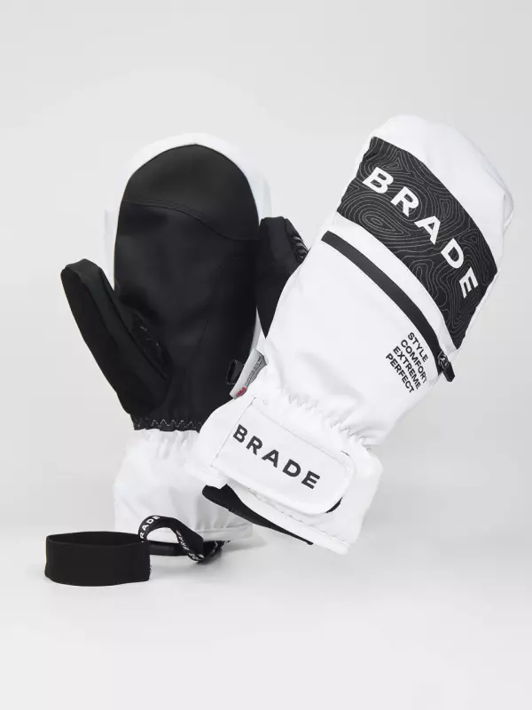Варежки горнолыжные белые Brade Mittens