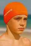 Шапочка для плавания тканевая детская оранжевая Dewave 100
