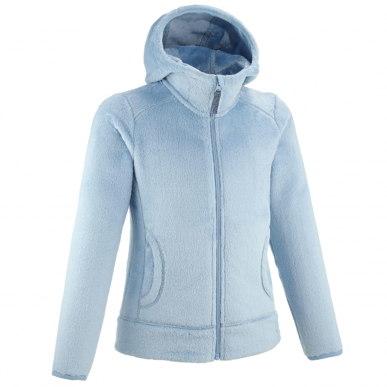 Кофта флисовая для девочек голубая 500 Quechua купить в интернет ...