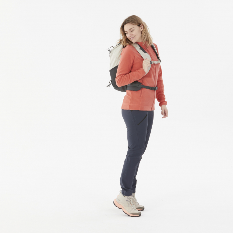 Кофта флисовая оранжевая жен Quechua 300 купить в интернет-магазине Деспорт