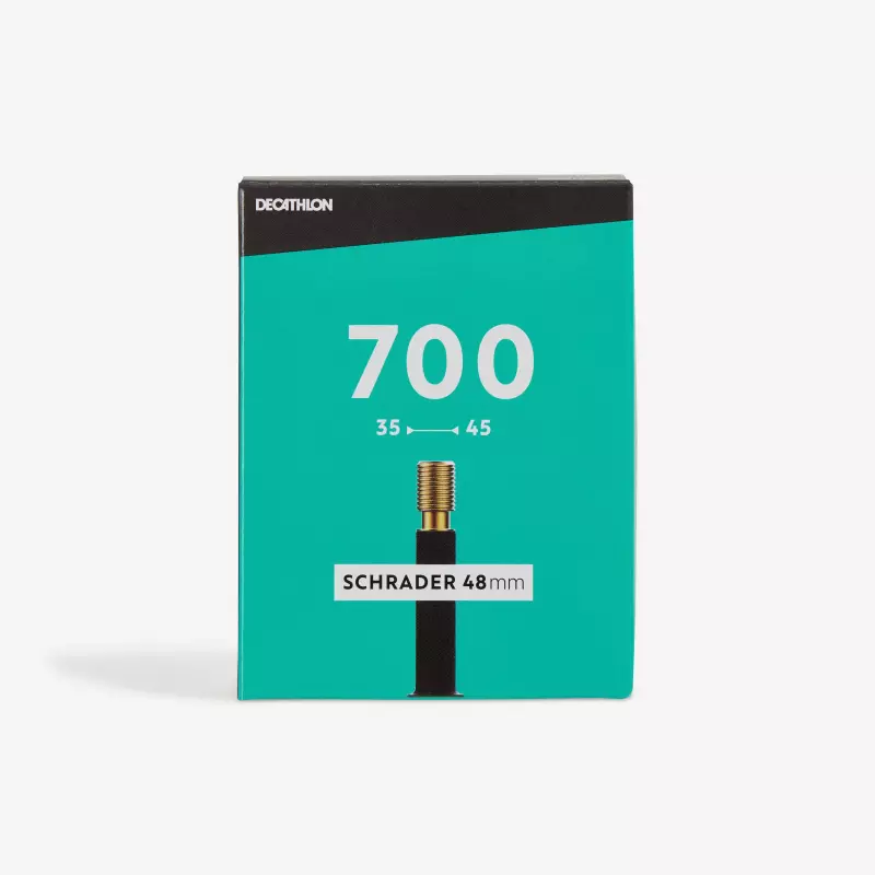 Внутреняя камера для велосипеда 700x35/45 Schrader 48 мм Btwin 100