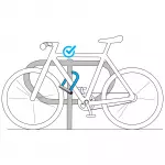 Замок велосипедный U-образный чёрный Btwin 500