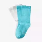 Носки высокие детские 2 пары (белые и голубые) Domyos 100