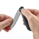 Нож для походов многофункциональный с фиксатором лезвия синий Quechua MH500