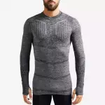 Термобельё лонгслив мужское серое Kipsta Keepdry 500