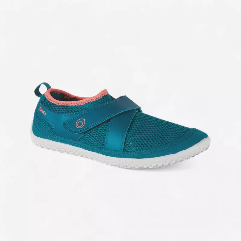 Коралловые тапочки женские зелёные Subea Aquashoes 500