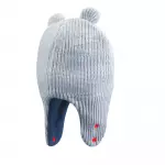 Шапка детская с ушками серая Wedze WARM 100