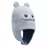 Шапка детская с ушками серая Wedze WARM 100