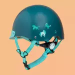 Шлем для верховой езды детский бирюзовый Fouganza 100