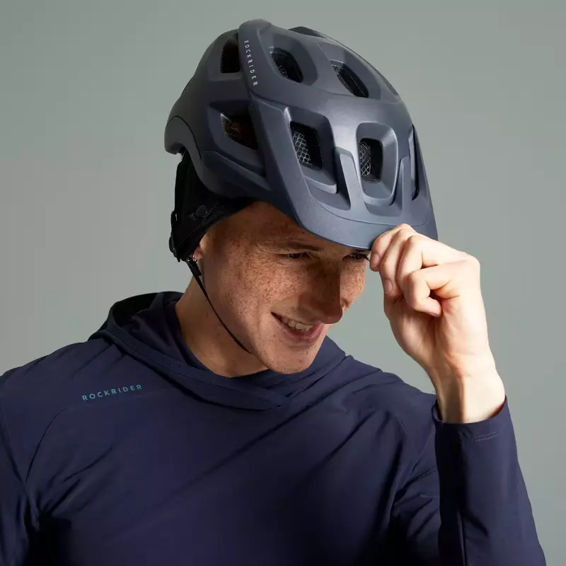 Шлем велосипедный тёмно-синий Rockrider ST 500 All Seasons