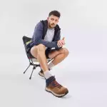 Ботинки водонепроницаемые высокие мужские коричневые Quechua MH 500